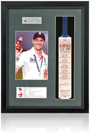 James Anderson England Lancashire CCC Cricket Hand Signed Mini Cricket Bat
